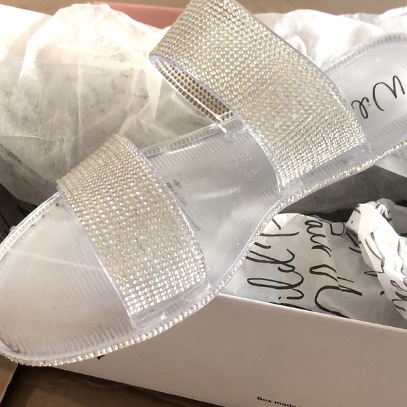 NIB [Wild Pair] Juba Jewel Embellished Slide Jelly Sandals Womens Multiple Sizes - Picture 5 of 9